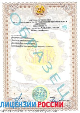 Образец сертификата соответствия (приложение) Волоколамск Сертификат ISO 14001